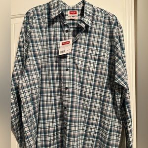 NWT mens wrangler button down